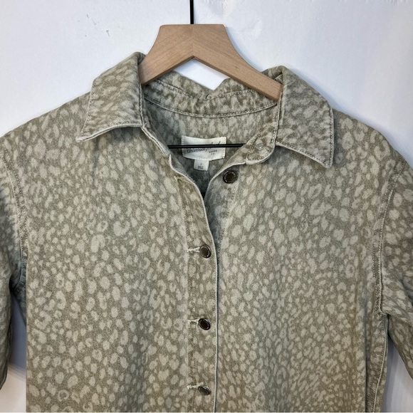 *NWT* Universal Thread Brown and Tan Denim Leopard Mini Shirt Dress, Size Small - Picture 6 of 14